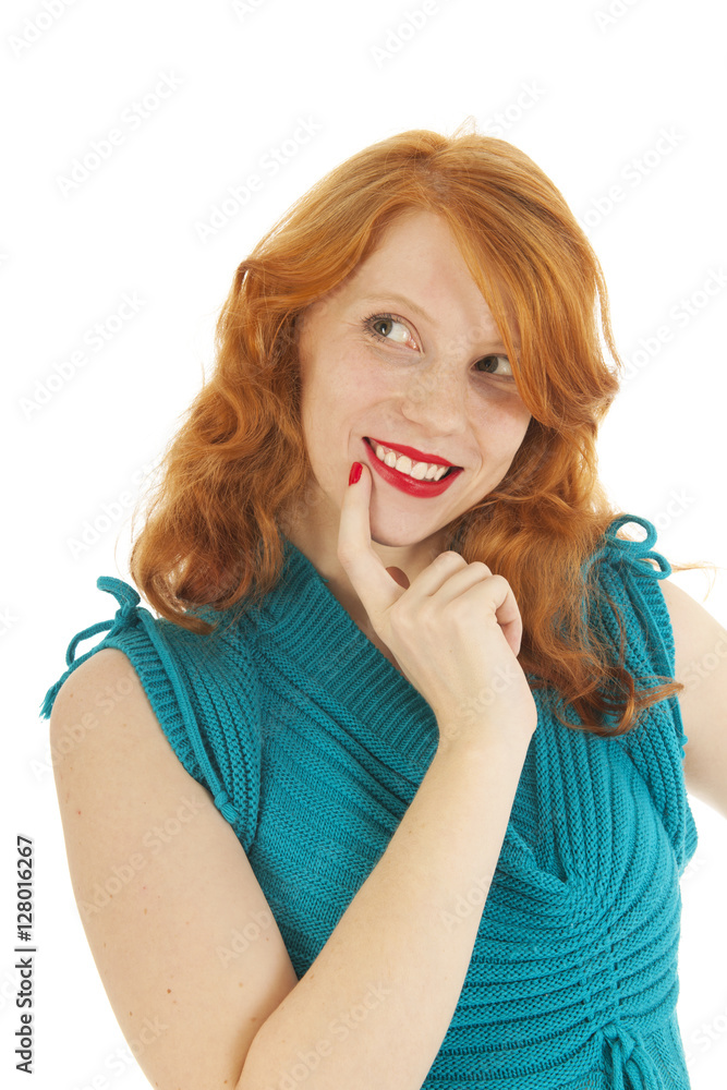Portrait girl thinking about something Portrait girl thinking about something