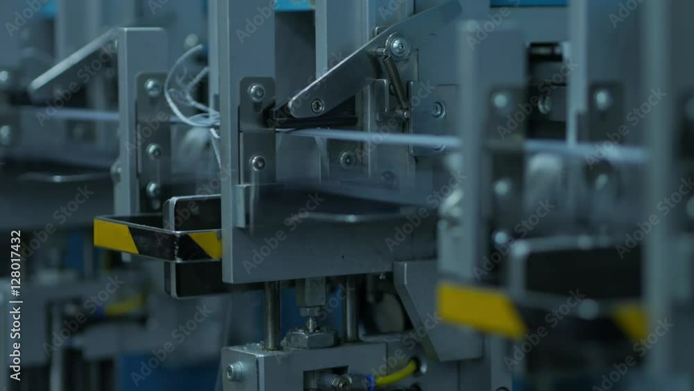 Auto machine for production of blinds in the factory Auto machine for production of blinds in the factory