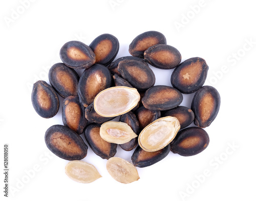 watermelon seeds on white background