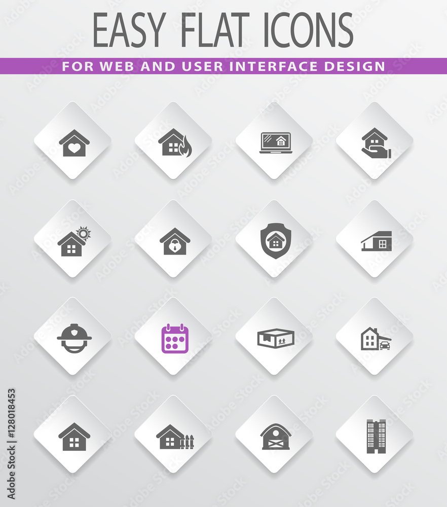 Real estate icons set Real estate icons set
