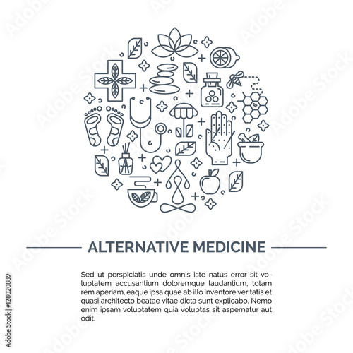 Alternative Medicine centre vector concept.