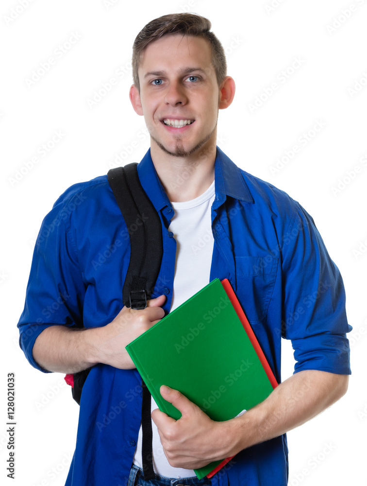 Junger Student mit blonden Haaren Junger Student mit blonden Haaren