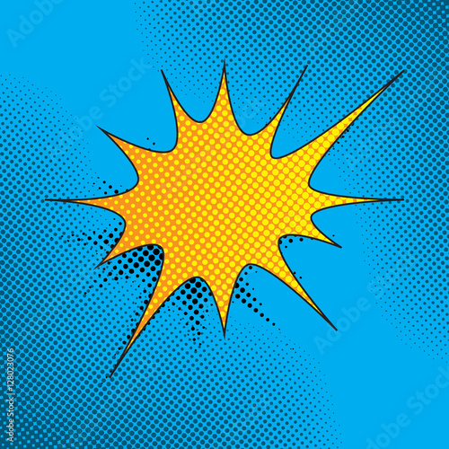 Colourful comic book style explosion vector effect