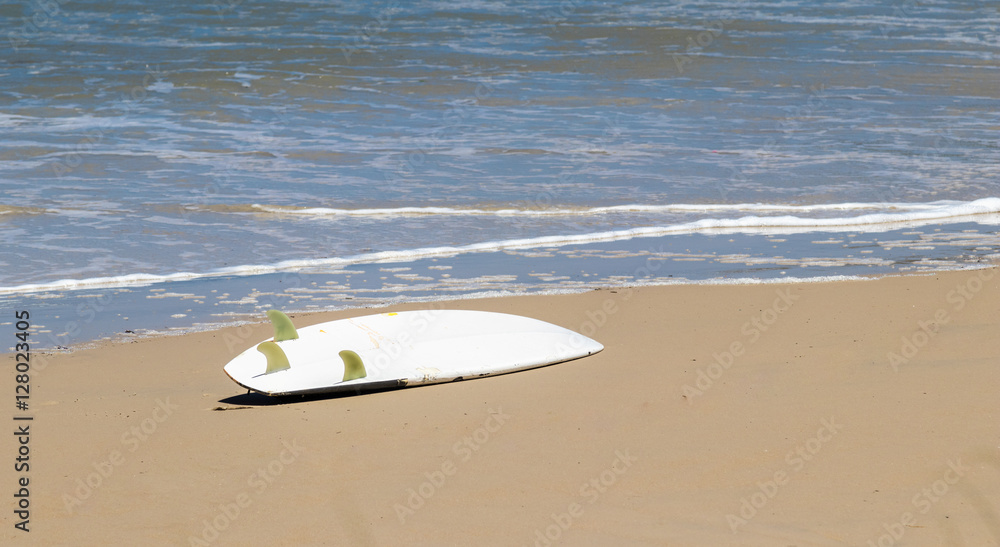 Obraz premium Prancha de surfe na praia.