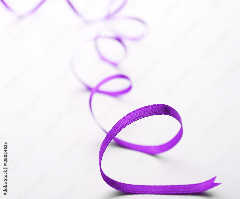 Fototapeta premium Festive ribbon on white background