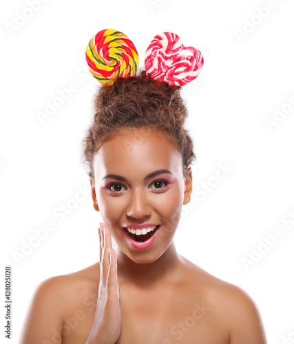 Portrait of smiling young w...