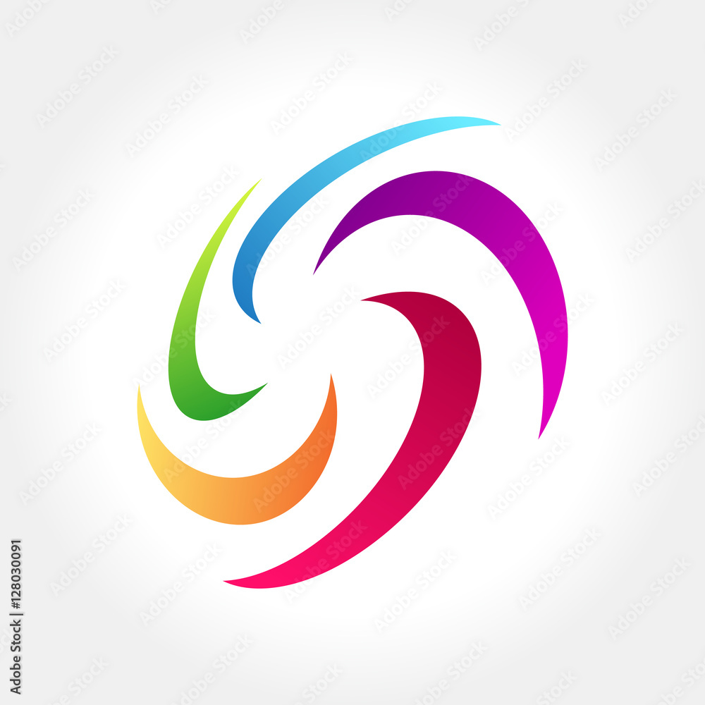 Colorful Abstract Swoosh in motion