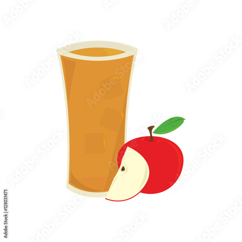 Apple juice in glass