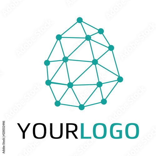 Logotype isolated on white background for different companies, as web agency, start-up, software house, engineering, R&D, chemical, pharmaceutical industry, new business, consulting, optimization