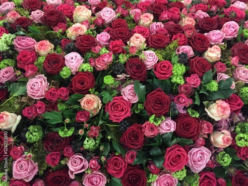 Blütenteppich mit Rosen