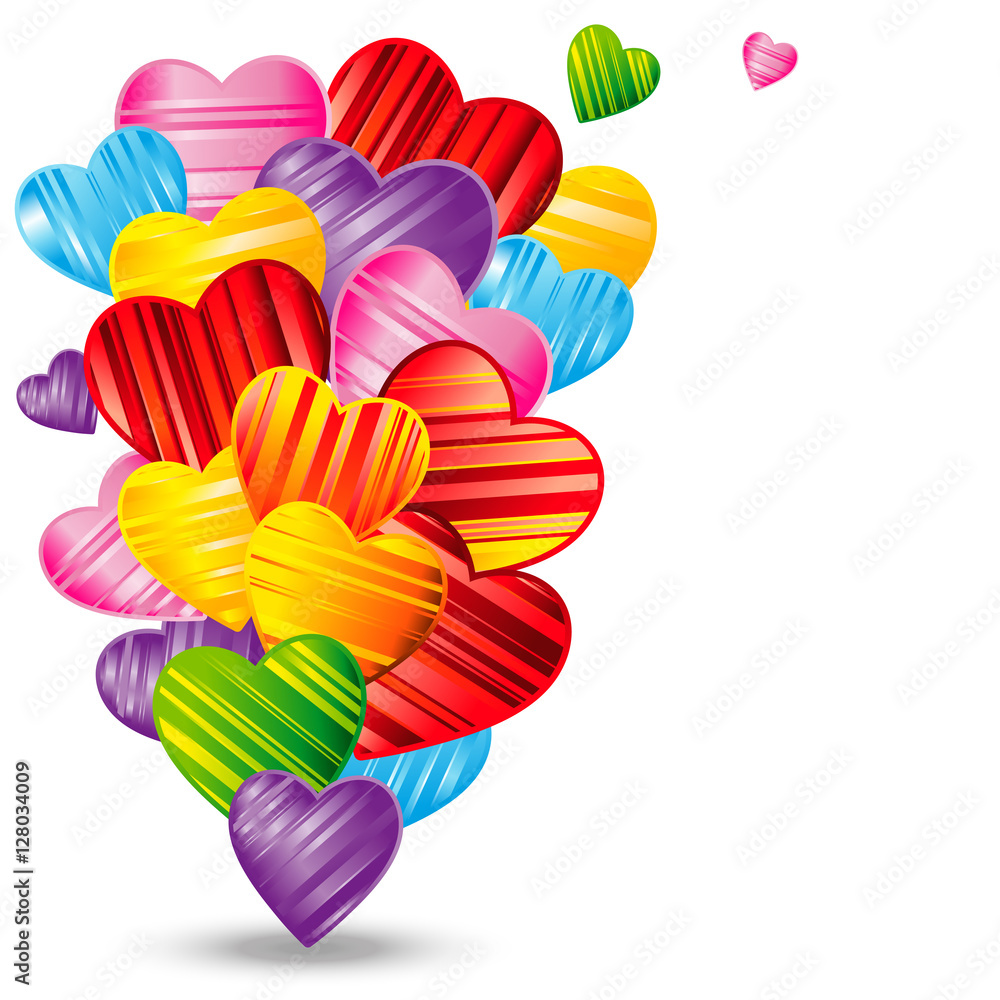 Valentine's day background with striped pattern hearts , Valentine's day background with striped pattern hearts ,