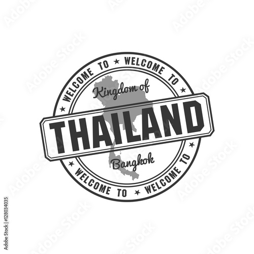 stamp with Thailand map vector