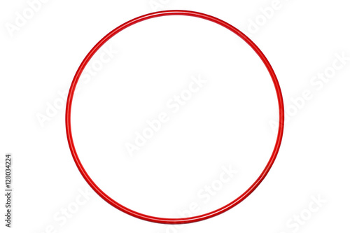 The hula Hoop red isolated on white background. Gymnastics, fitness,diet .