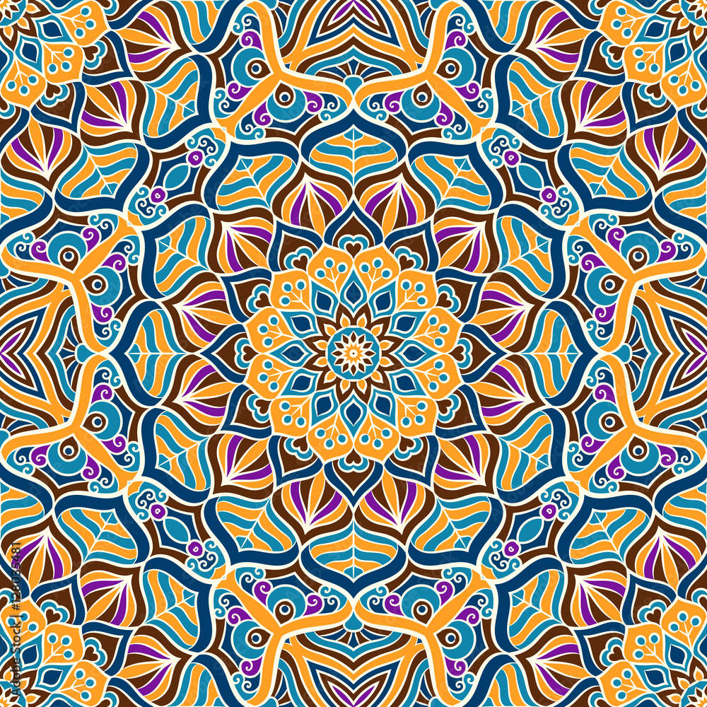 Ethnic floral seamless pattern Ethnic floral seamless pattern