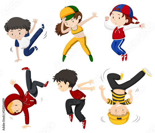 Boy and girl dancing