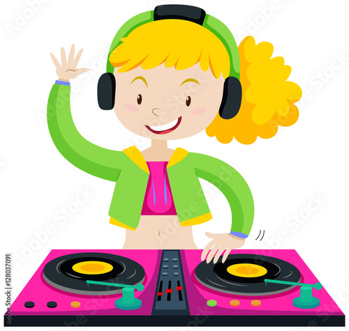 DJ playing music with machine