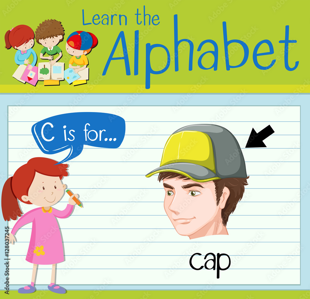 Flashcard letter C is for cap Flashcard letter C is for cap
