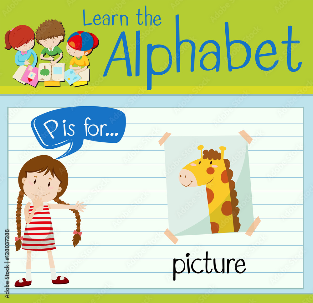 Flashcard letter P is for picture Flashcard letter P is for picture