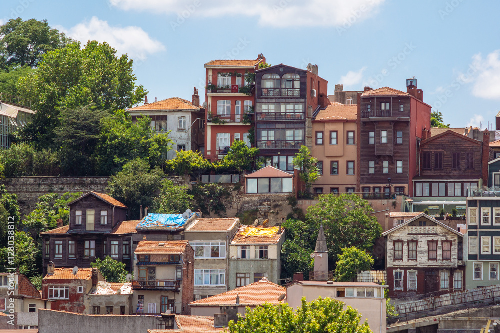 Istanbul cityscape with buildings of different height, outdoor Turkey landscape