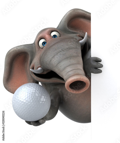 Fotografie Fun elephant - 3D Illustration