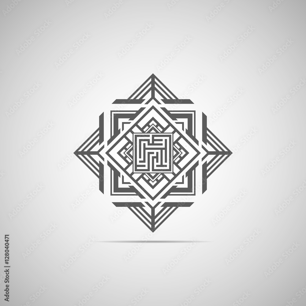 Abstract decoration, square ornament, pattern Abstract decoration, square ornament, pattern