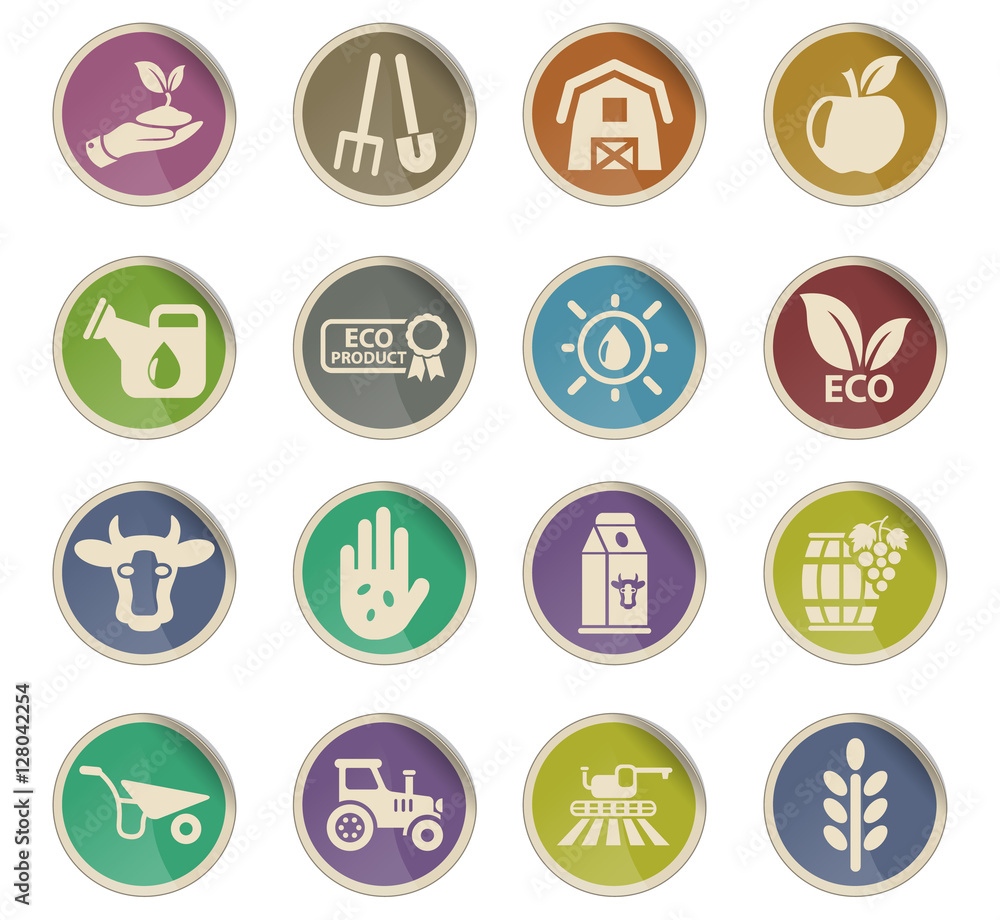 agricultural icon set