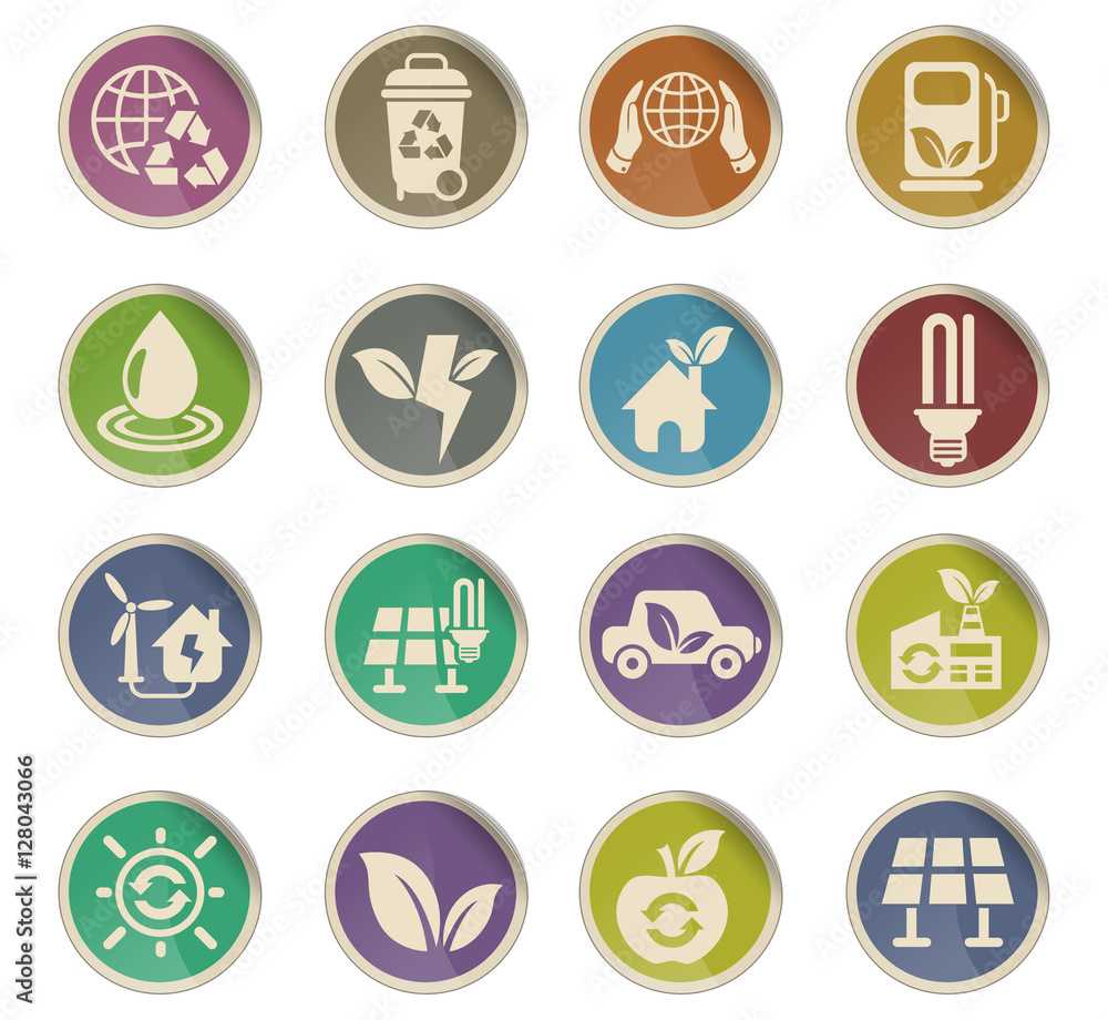 alternative energy icon set