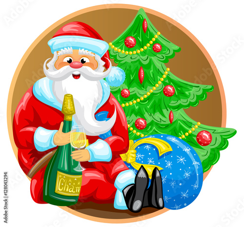 Santa with bottle