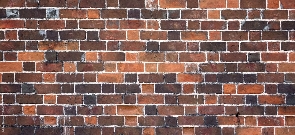 Spotted Red Brown Black Old Brick Wall Horizontal Background Te Spotted Red Brown Black Old Brick Wall Horizontal Background Te