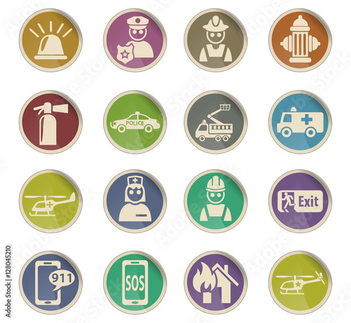 emergency icon set