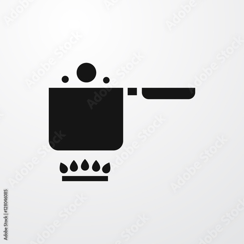 boiling pan icon illustration
