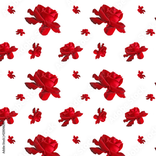 pattern repeat red rose