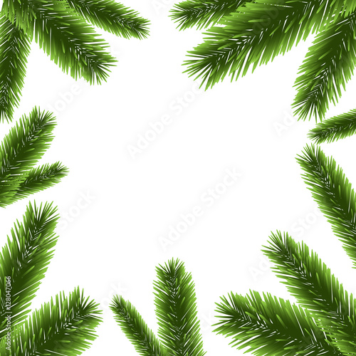 Christmas tree frame vector 