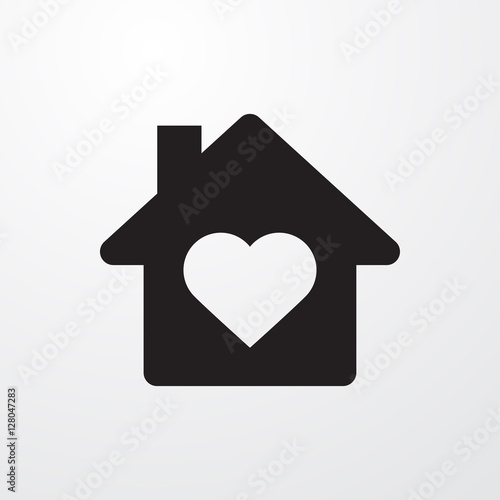 house with heart icon illustration