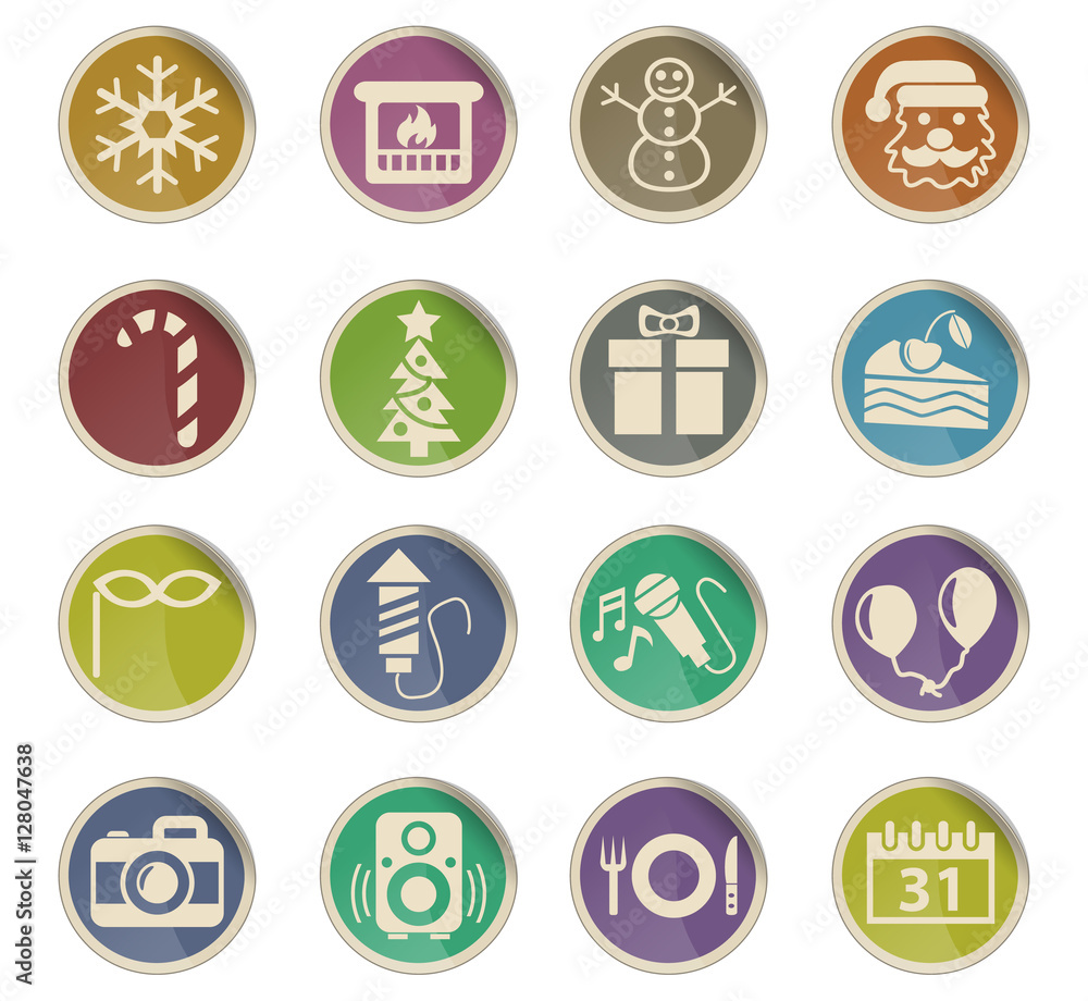 new year icon set new year icon set