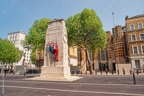 Cenotaph war memorial on Whitehall in London photo