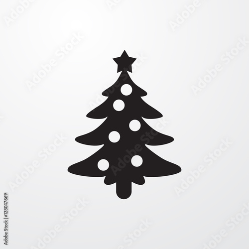 Christmas tree icon illustr...