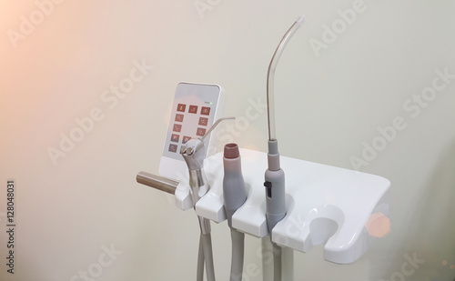 accessory tool dentist in the office with Soft focus effect