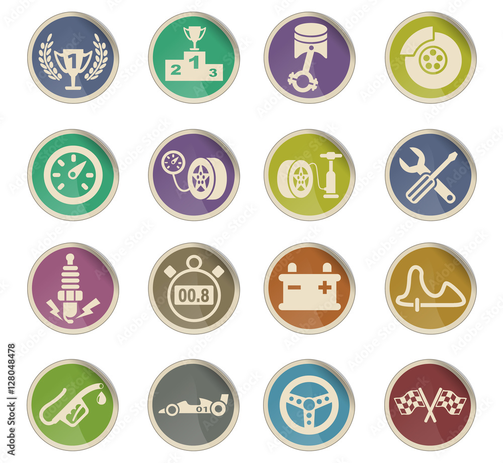 racing icon set racing icon set