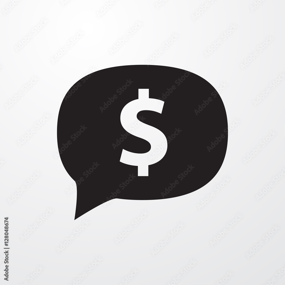 dollar sign in cloud icon illustration dollar sign in cloud icon illustration