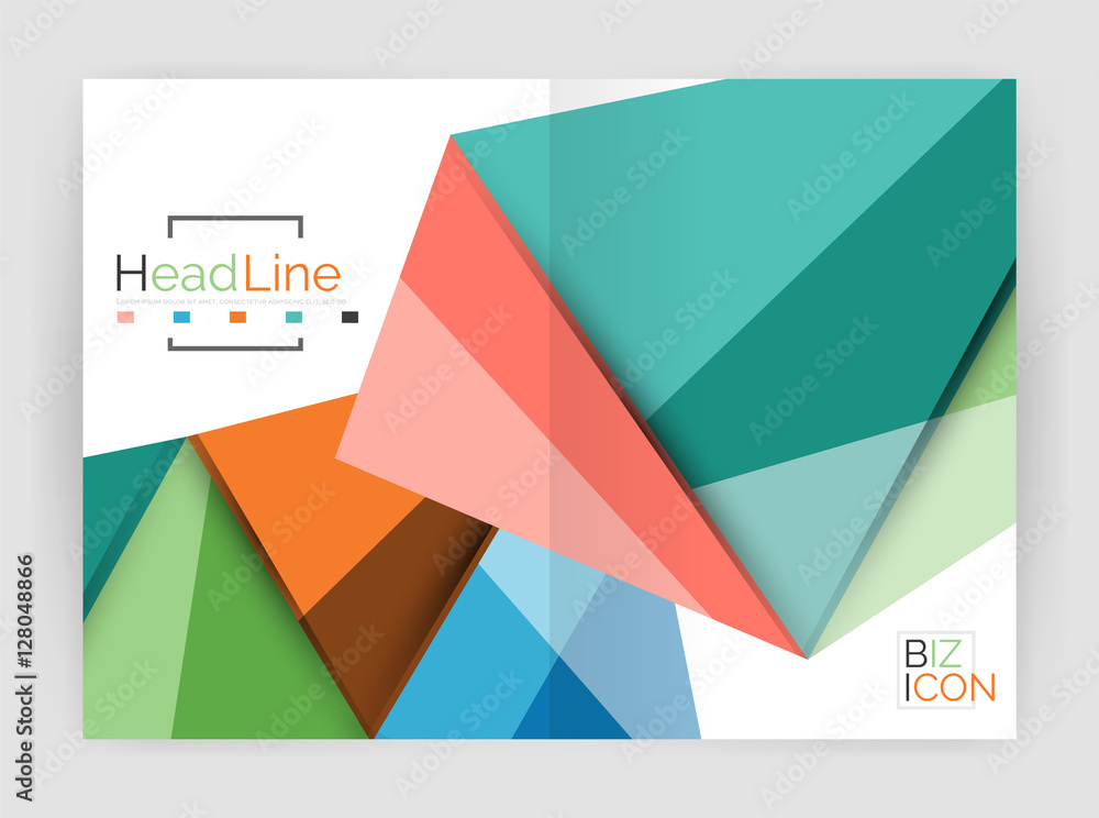 Low poly shapes design for business brochure template Low poly shapes design for business brochure template