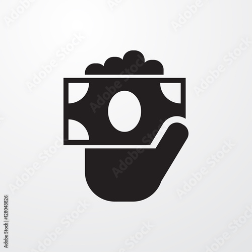 money in hand icon illustra...