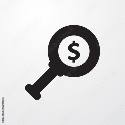 dollar search icon illustra...