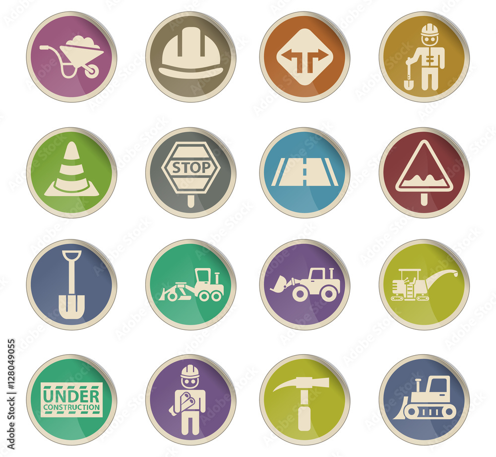 road repairs icon set road repairs icon set