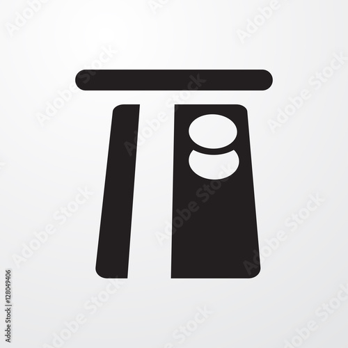 credit card in atm icon illustration