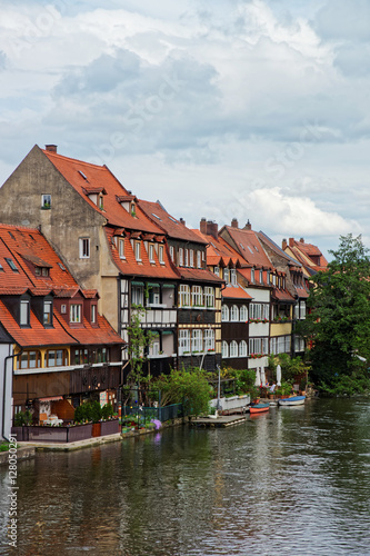Fishermen houses Regnitz River in Little Venice Bamberg