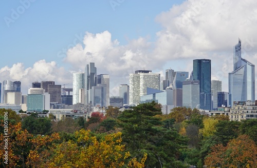 Landscape view of the La Defense neighborhood in Paris  France