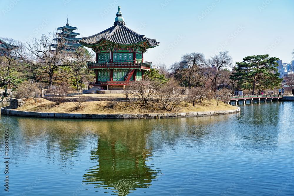 Hyangwonjeong Pavilion of Gyeongbokgung Palace in Seoul