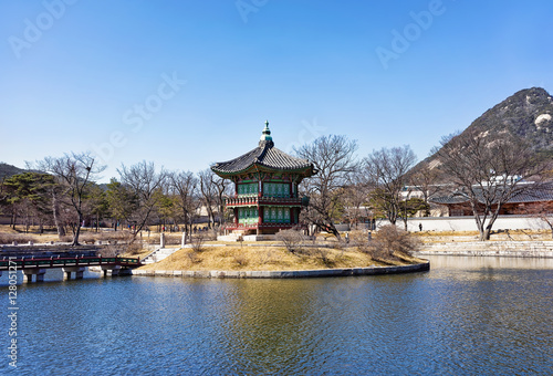 Hyangwonjeong Pavilion of the Gyeongbokgung Palace in Seoul