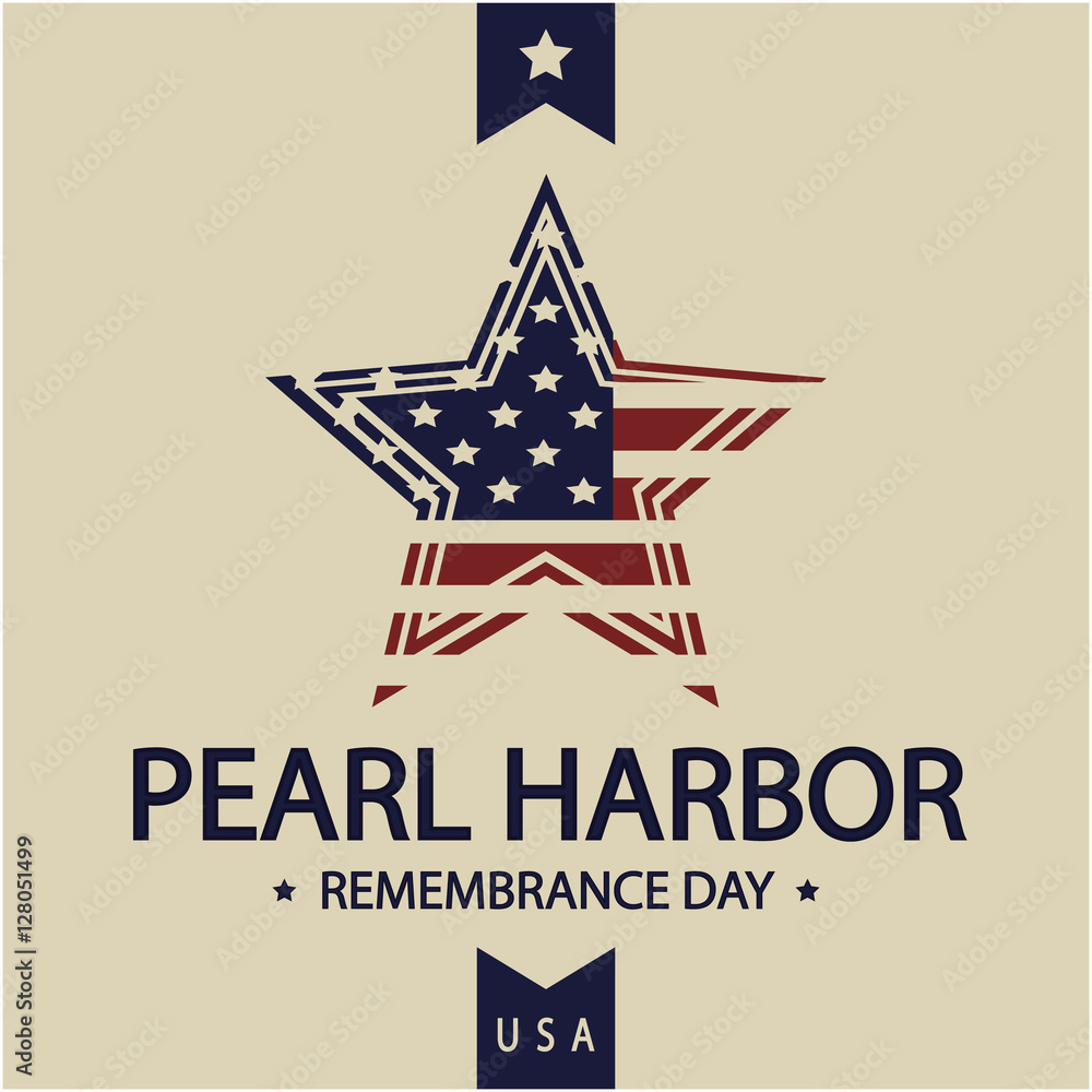 Pearl Harbor day card or background. vector illustration. Pearl Harbor day card or background. vector illustration.